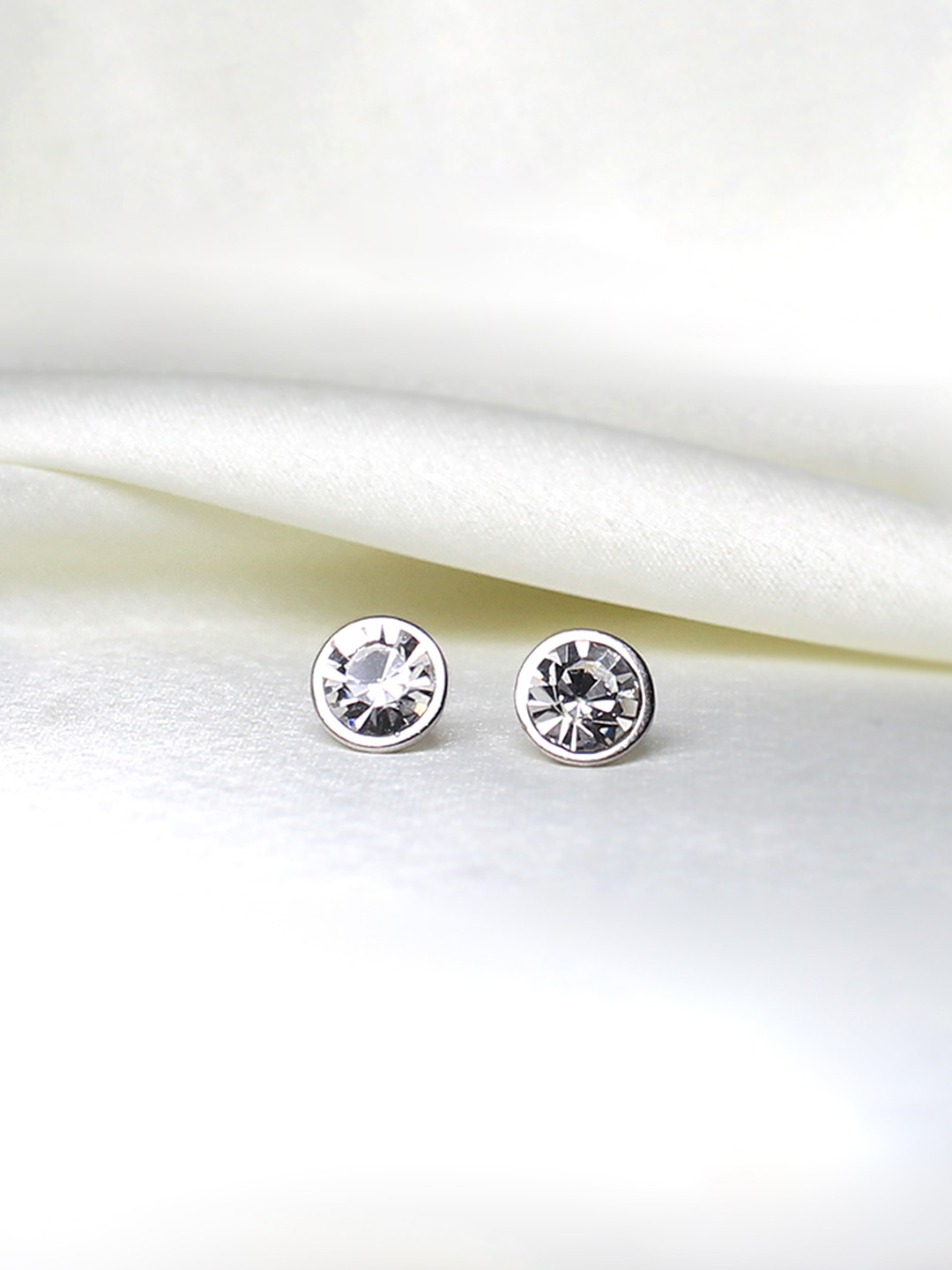 GIVA 925 Sterling Silver Rhodium Plated Shine Zircon Earrings