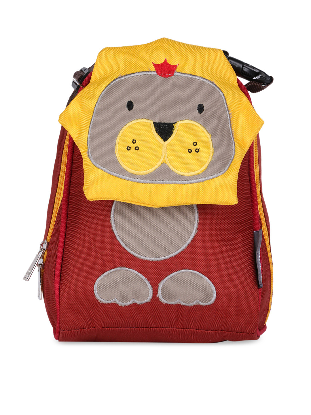 My Milestones Kids Yellow & Red Colourblocked Lion Backpack