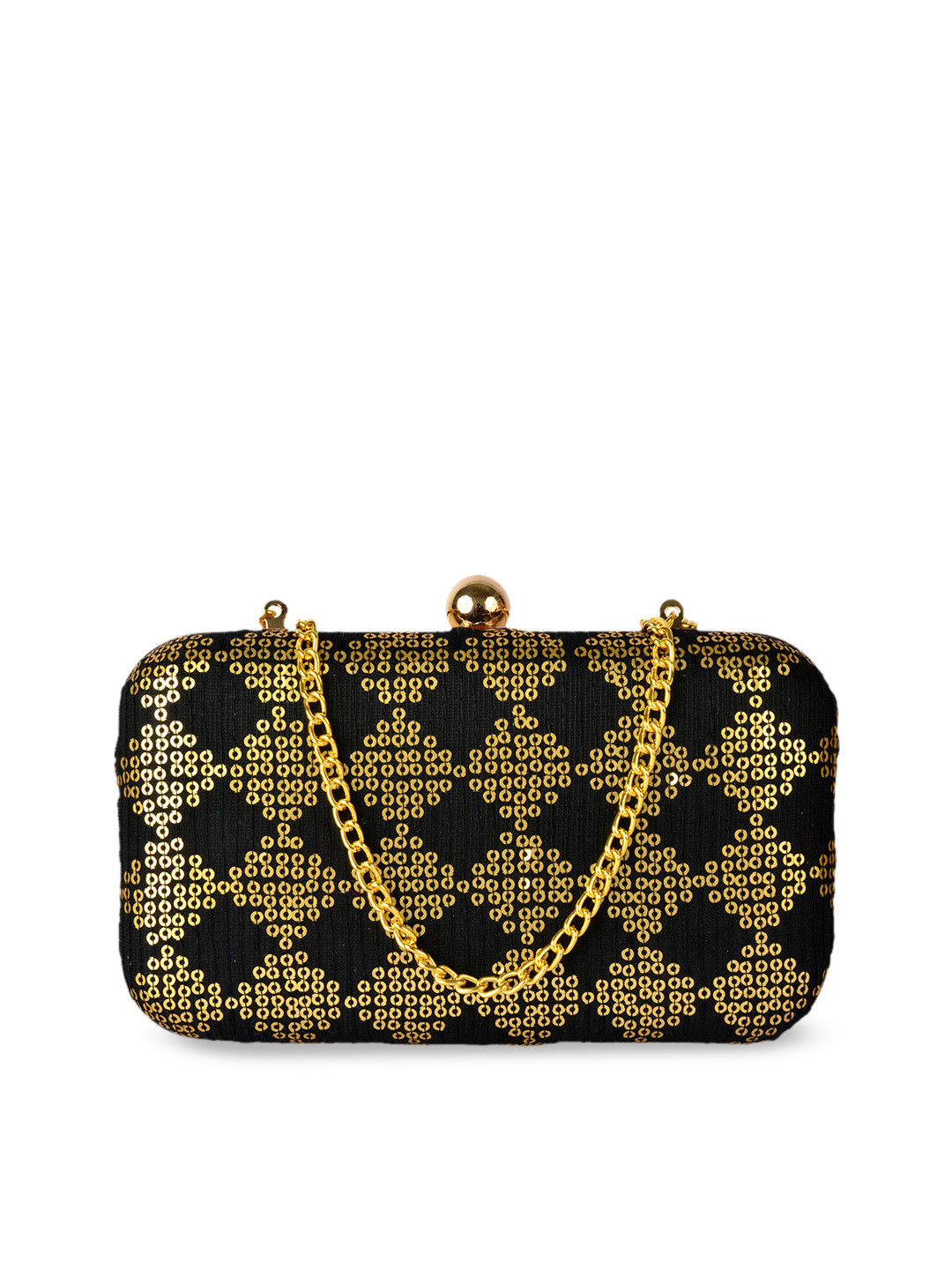REZZY Black Embellished Clutch