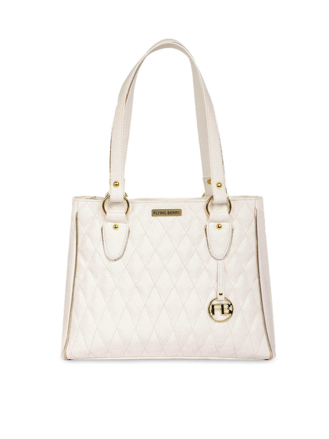 FLYING BERRY Off-White Quilted Handheld Bag