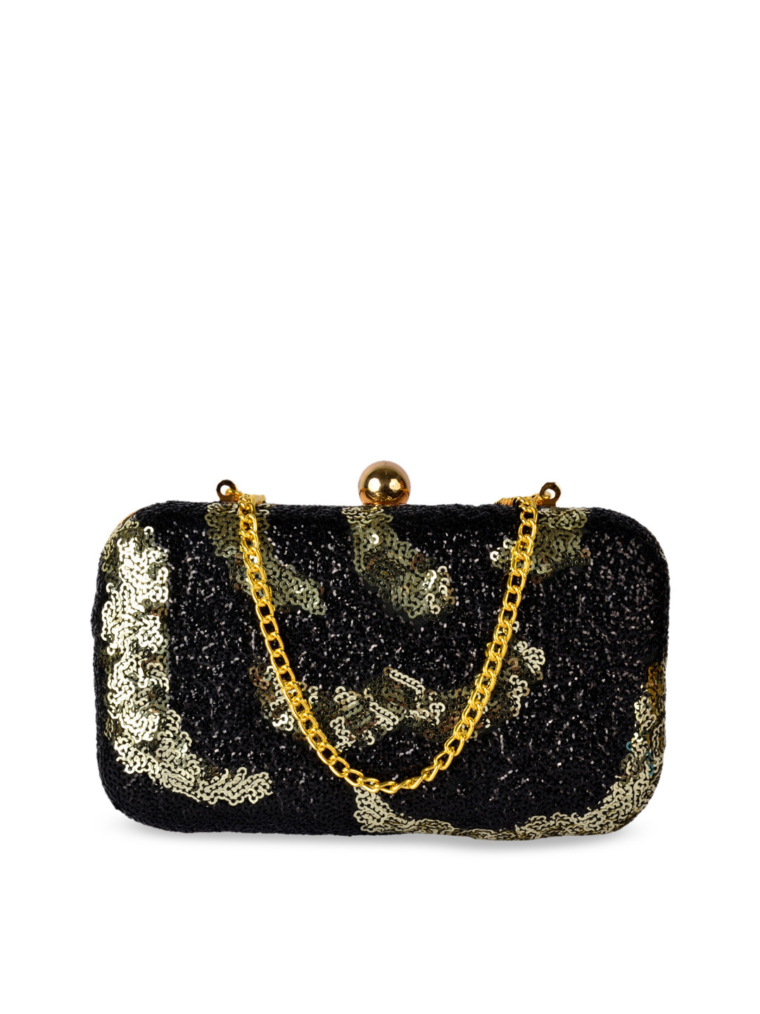 REZZY Black Embellished Clutch