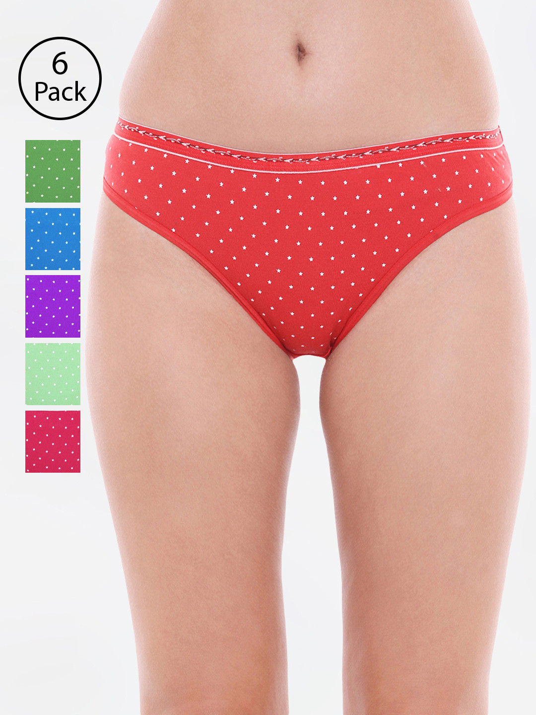 Bodycare Women Pack of 6 Assorted Bikini Briefs 1494-6PCS