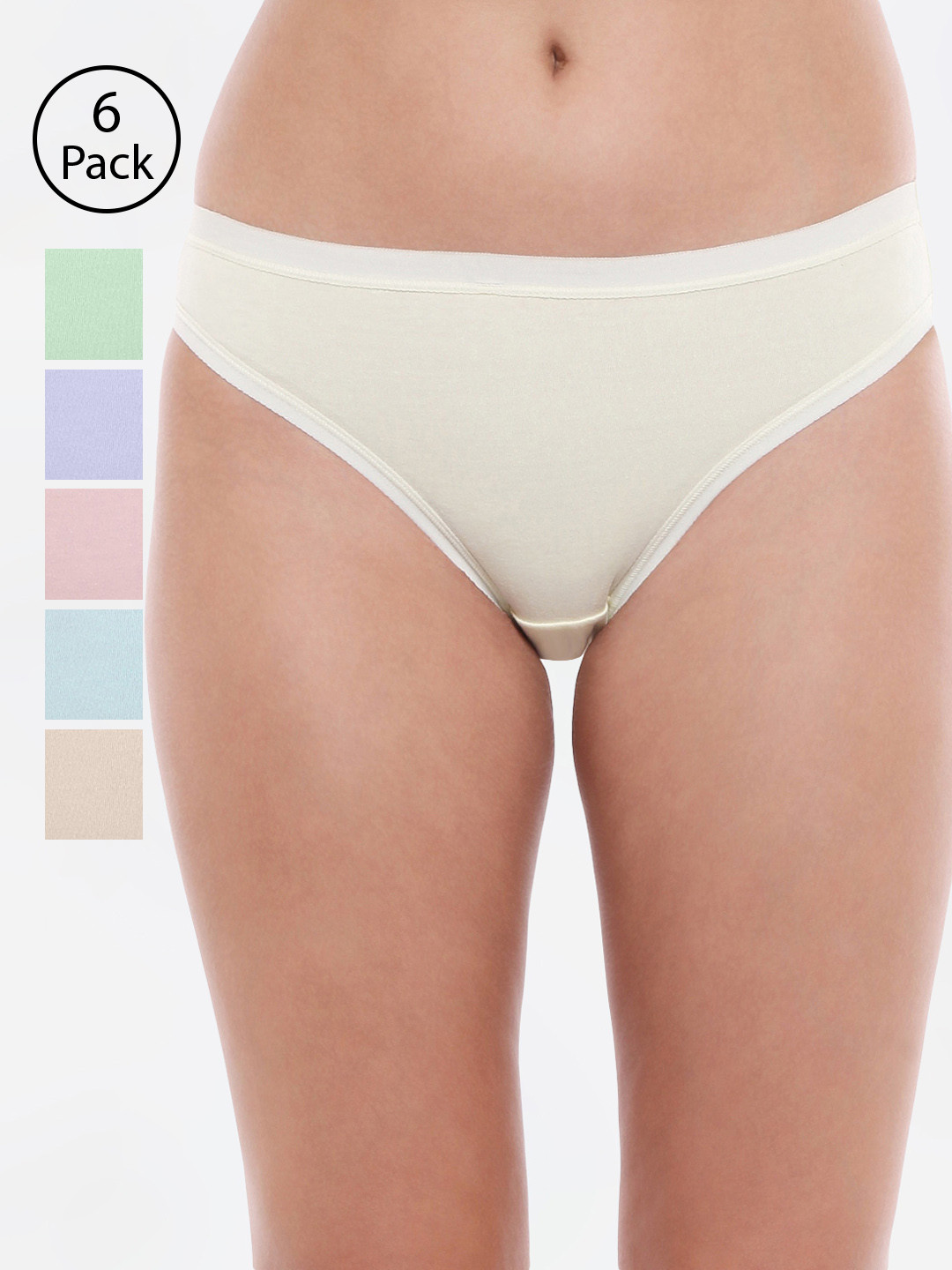 Bodycare Women Pack of 6 Assorted Bikini Briefs 84-6PCS