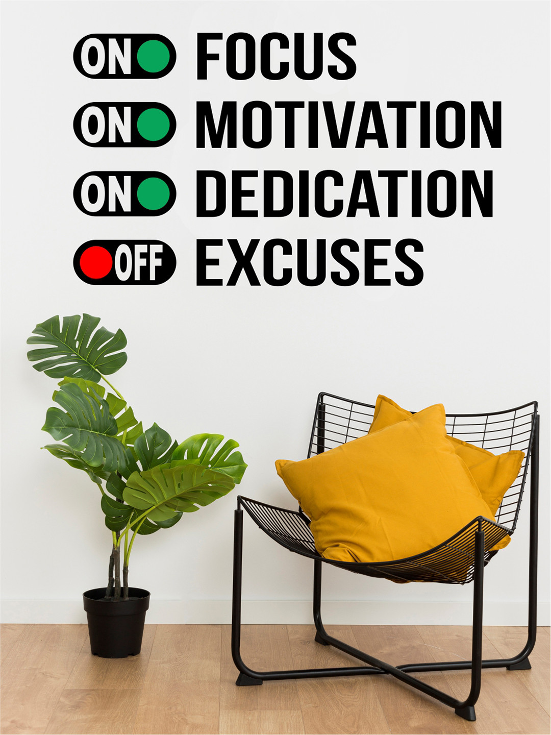 rawpockets Black Motivation Quotes Wall Sticker