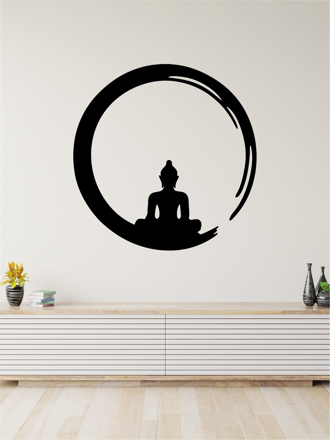rawpockets Black Buddha Enlightment Wall Sticker