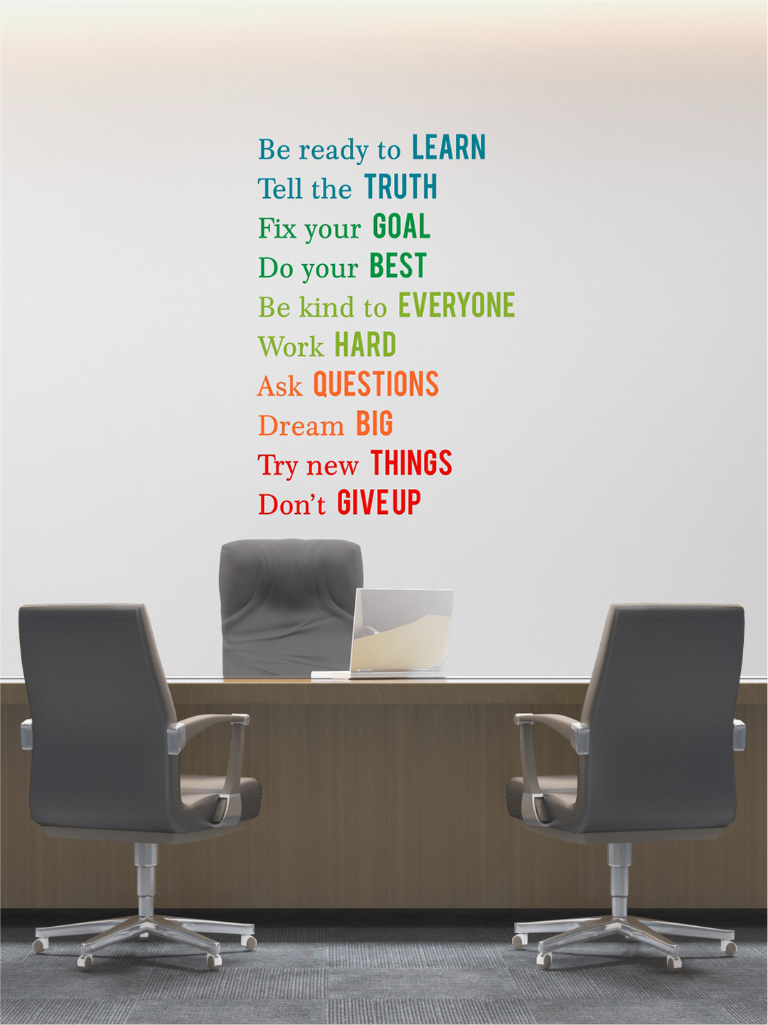 rawpockets Multicoloured Motivational Quotes PVC Vinyl Wall Sticker