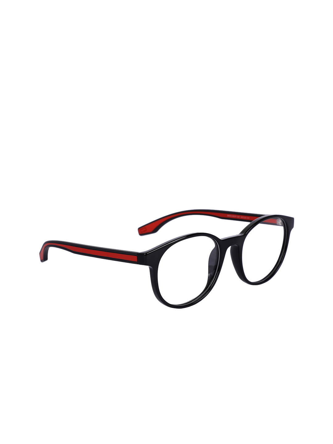MARC LOUIS Women Black & Red Solid Full Rim Round Frames