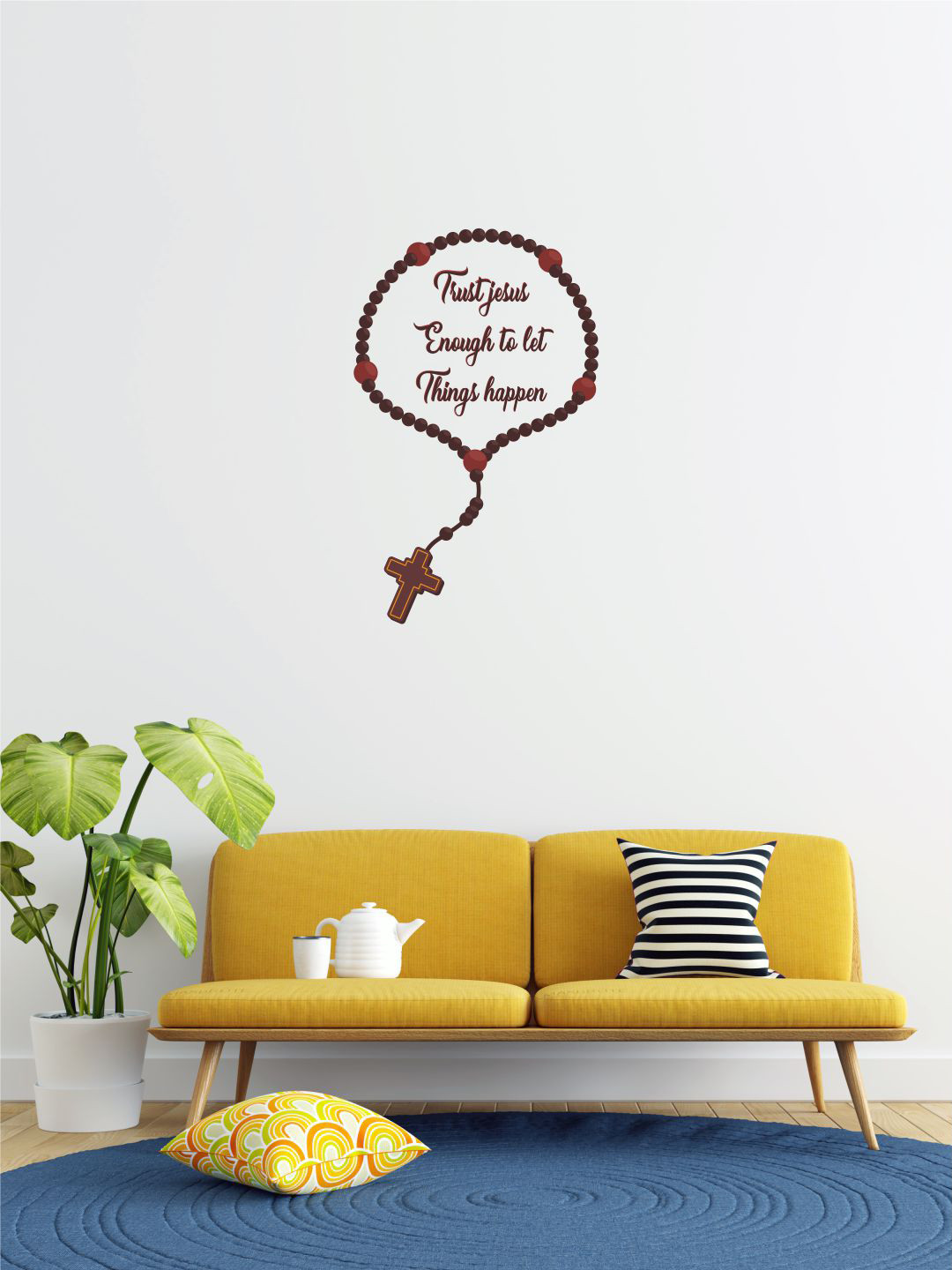 rawpockets Brown Jesus Quotes PVC Vinyl Wall Stickers