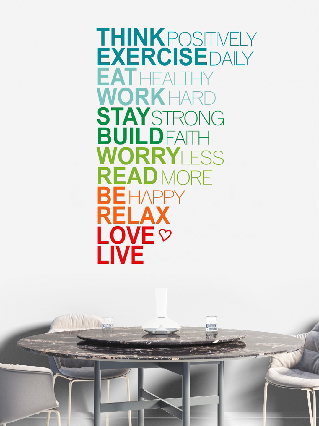 rawpockets Multicoloured Motivational Quotes Wall Sticker
