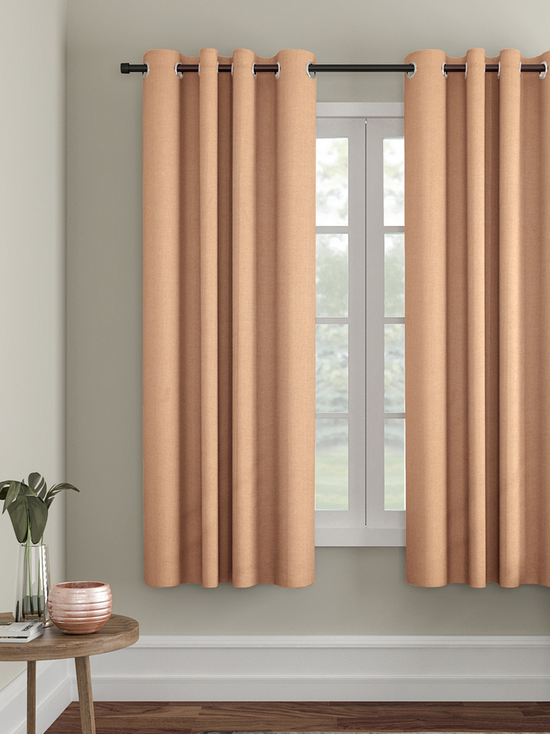 Soumya Beige Cotton Window Curtain