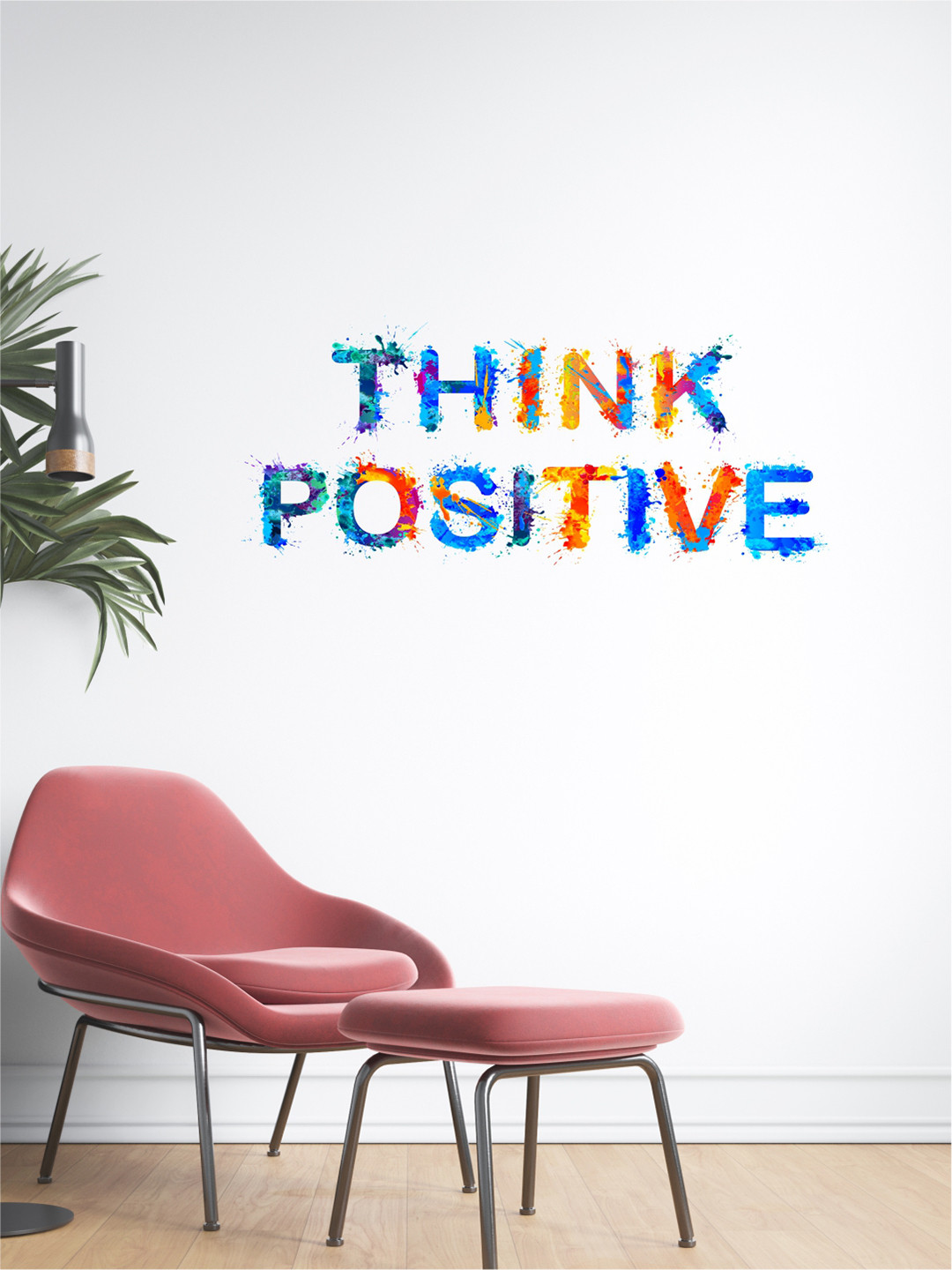rawpockets Multicoloured Think Positive Wall Stickers