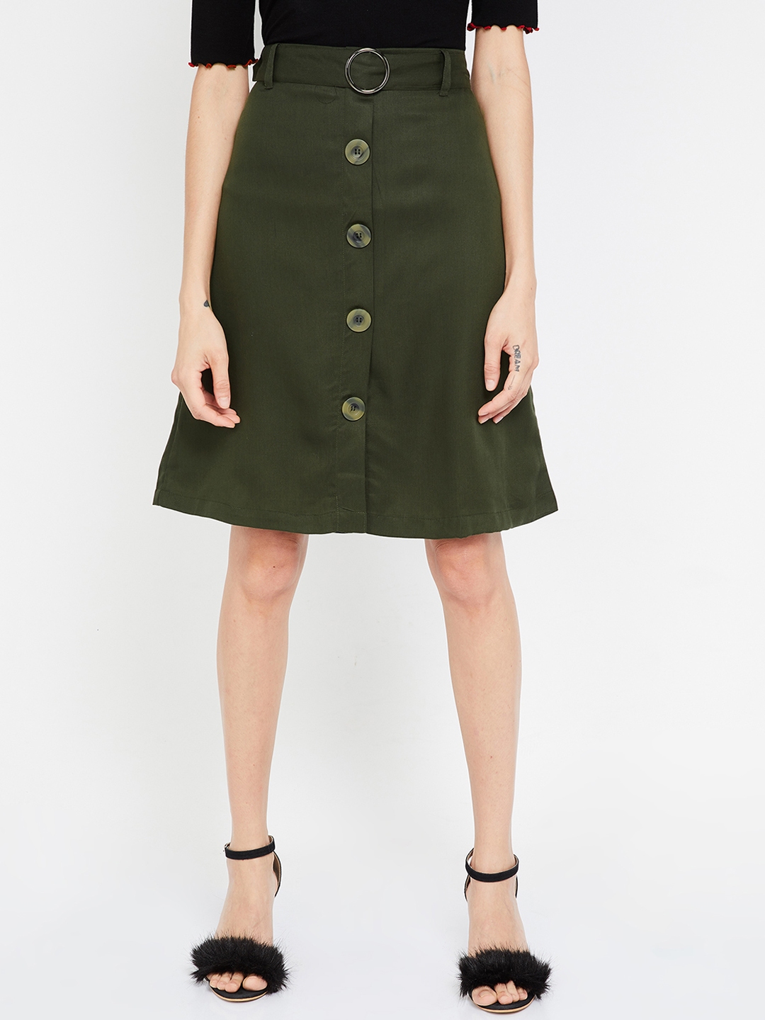 Olive green skirts 2020 online