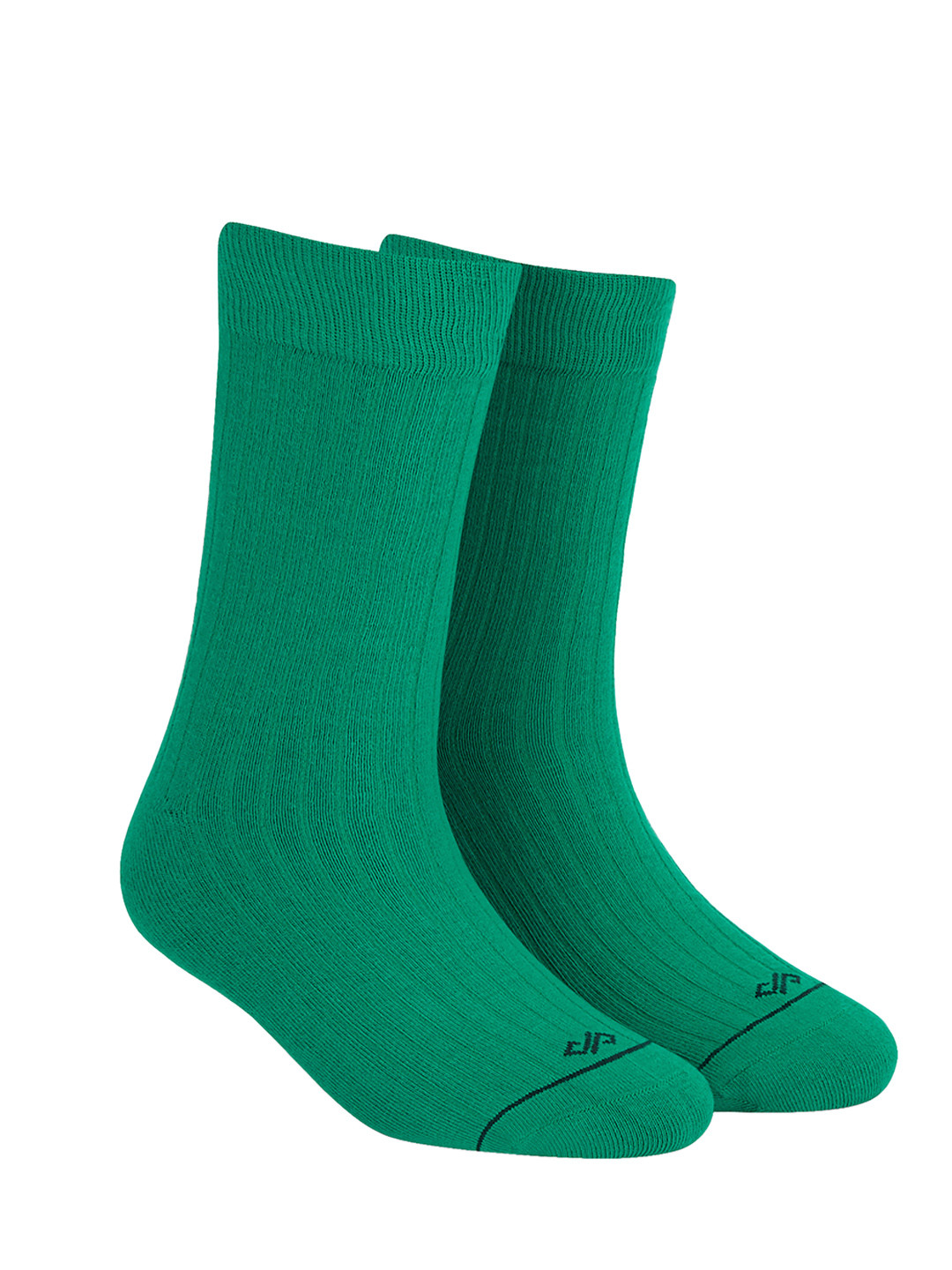 Dynamocks Unisex Green Solid Calf-Length Socks