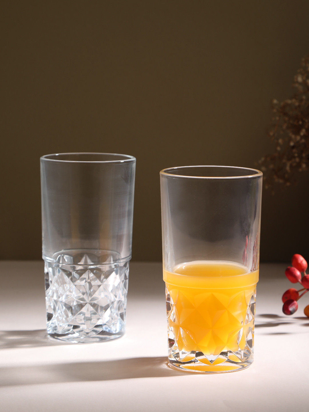 Luminarc Set Of 6 Transparent Solid Sancy Highball Tumblers