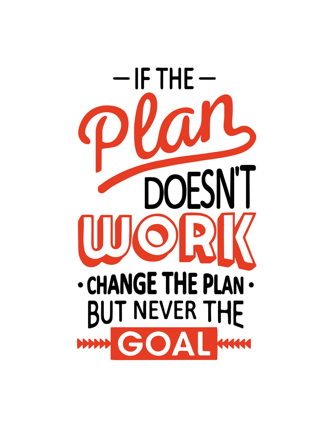 rawpockets Orange & Black Success Quotes Printed PVC Vinyl Wall Sticker