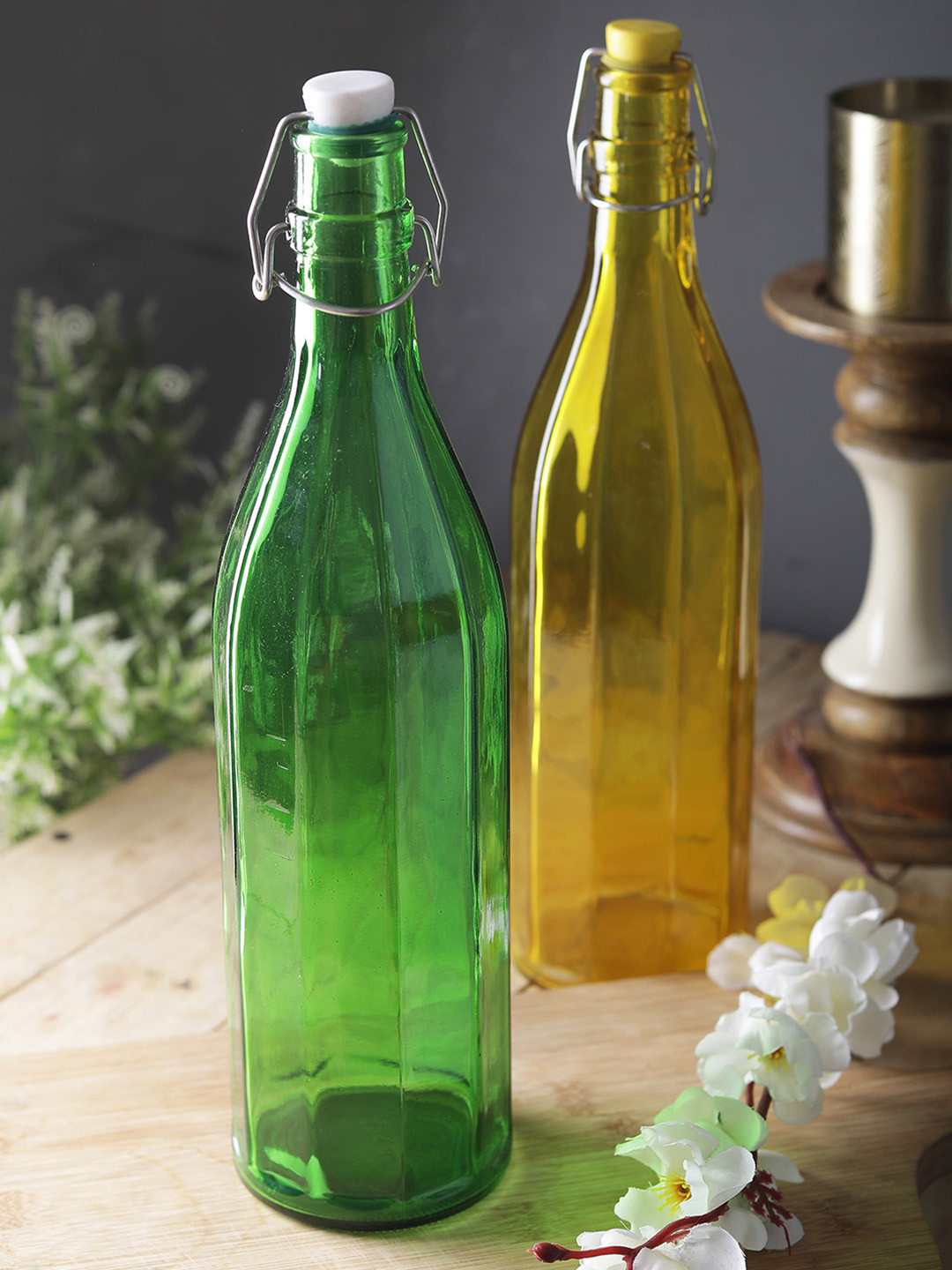 CDI Assorted Glass Spill Proof 2 Piece Water Bottle - 1L