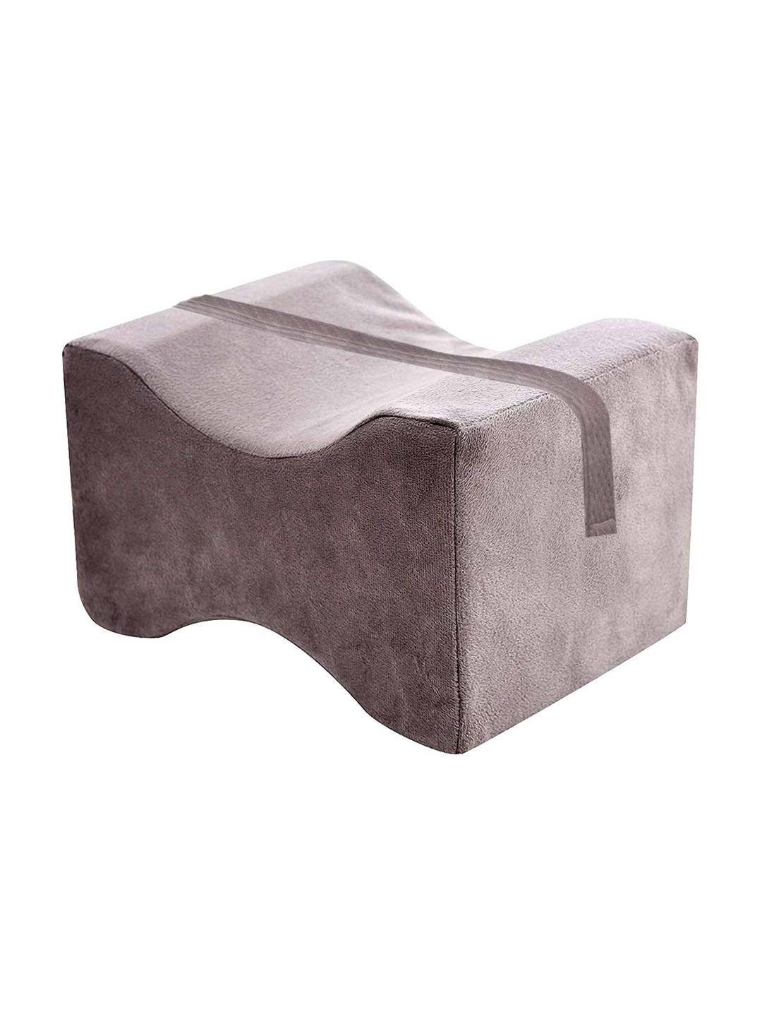 Kuber Industries Orthopedic Grey Solid Cotton Adjustable Medium Memory Foam Orthopedic Pillow-26 x 20 x 17 cm