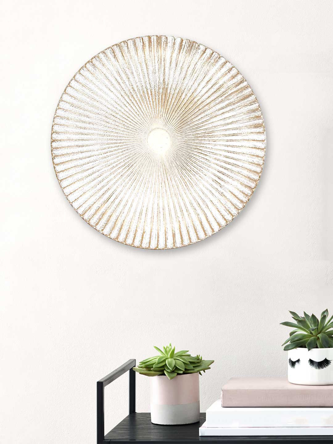 Art Street Decorative Wall Plate MDF Glossy Hanging Hall Wall Plates-11.5In