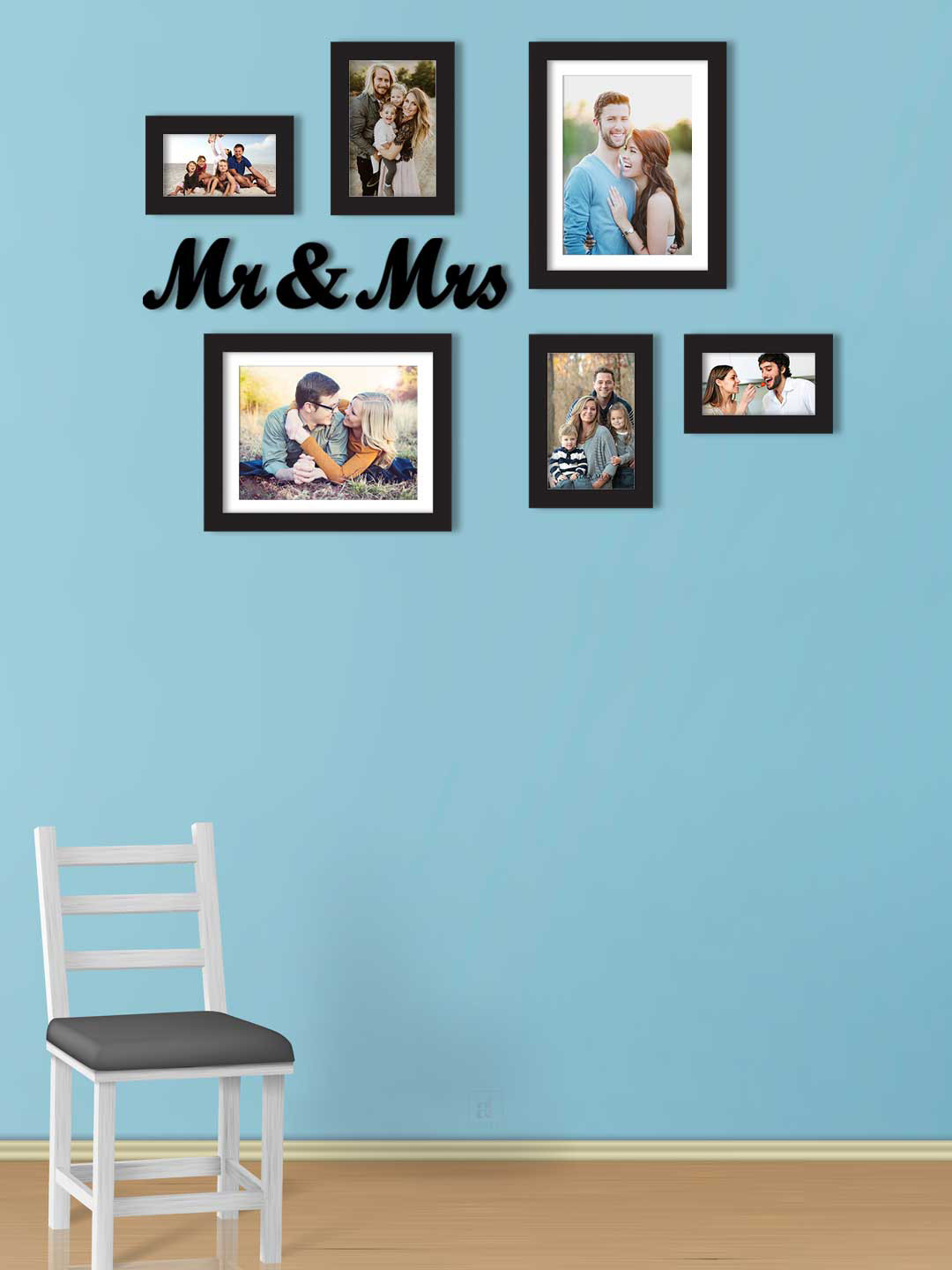 Art Street Set of 6 Black Individual Photo Frames