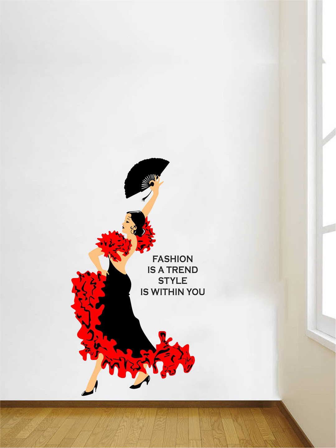 rawpockets Black & Red Fashion Quotes Wall Stickers