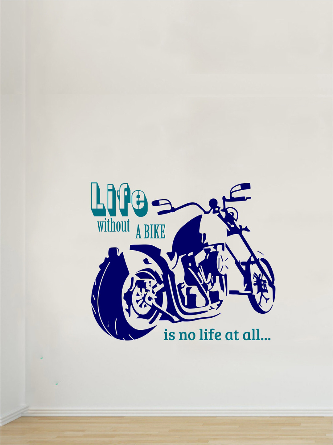 rawpockets Adults Blue Bikers Quotes Wall Stickers