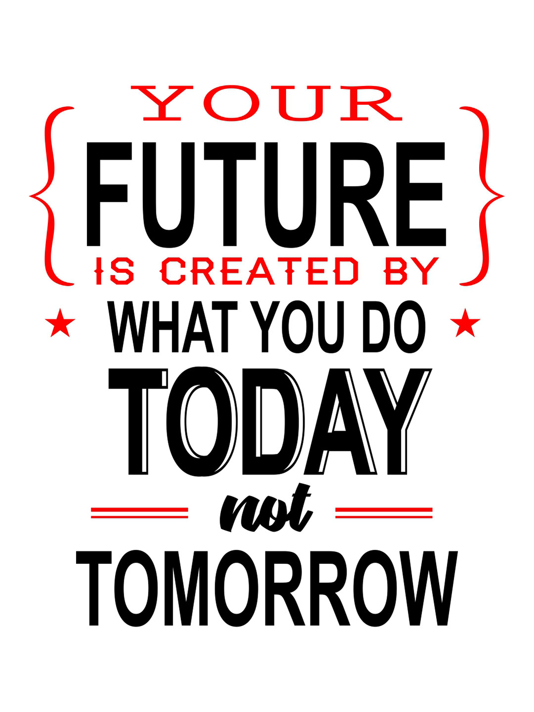 rawpockets Black & Red Quotes Wall Stickers