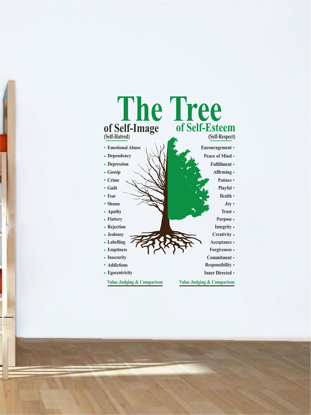 rawpockets Adults Green & White Self Motivation Quotes Wall Stickers