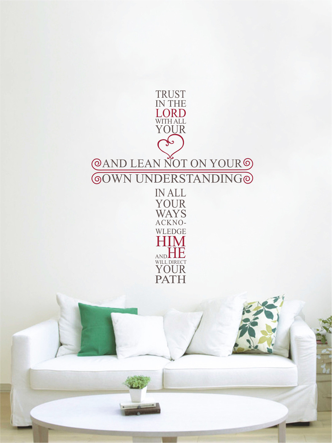 rawpockets Off White And Red Jesus Quotes Religious Printed Wall Stickers