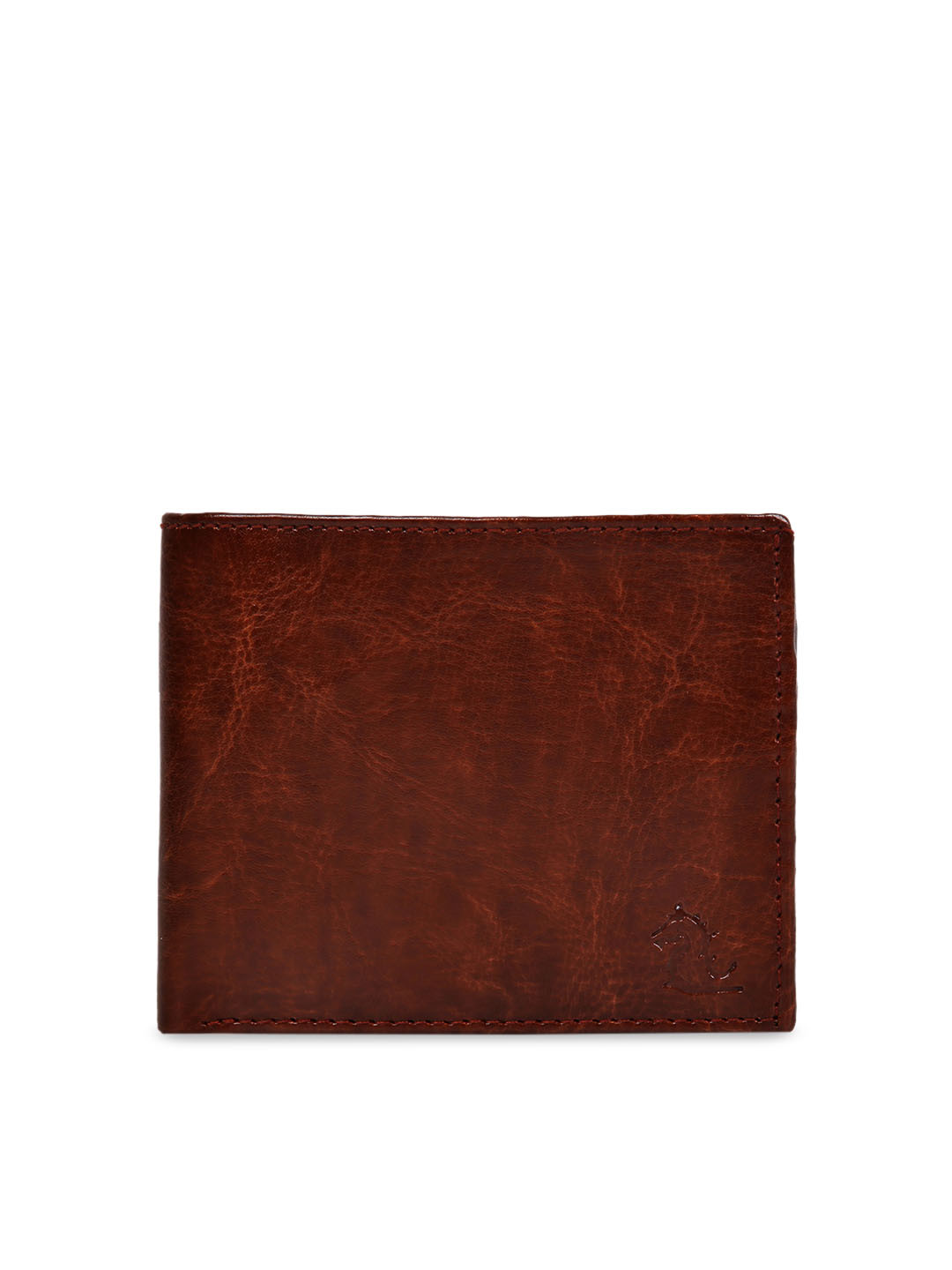 Kara Men Tan Brown Solid Two Fold Wallet