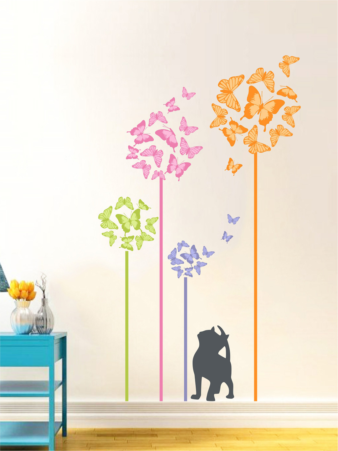 rawpockets Adults Multicolored Colourful Butterflies Wall Stickers