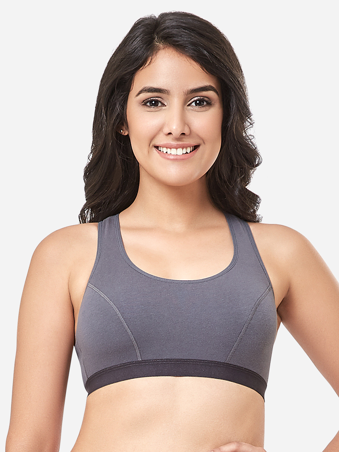 every de by amante Solid Non Padded Wirefree Lounge Essentials Super Support Bra EB008