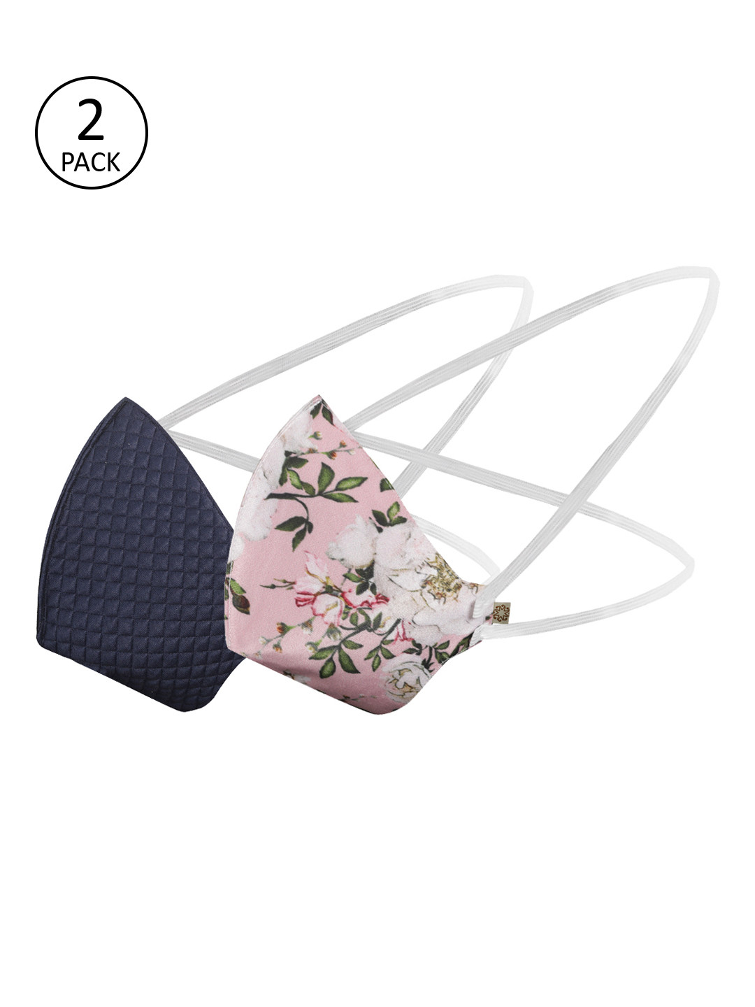 VASTRAMAY Adults 2Pcs 3-Ply Reusable Anti-Pollution Outdoor Headband Masks