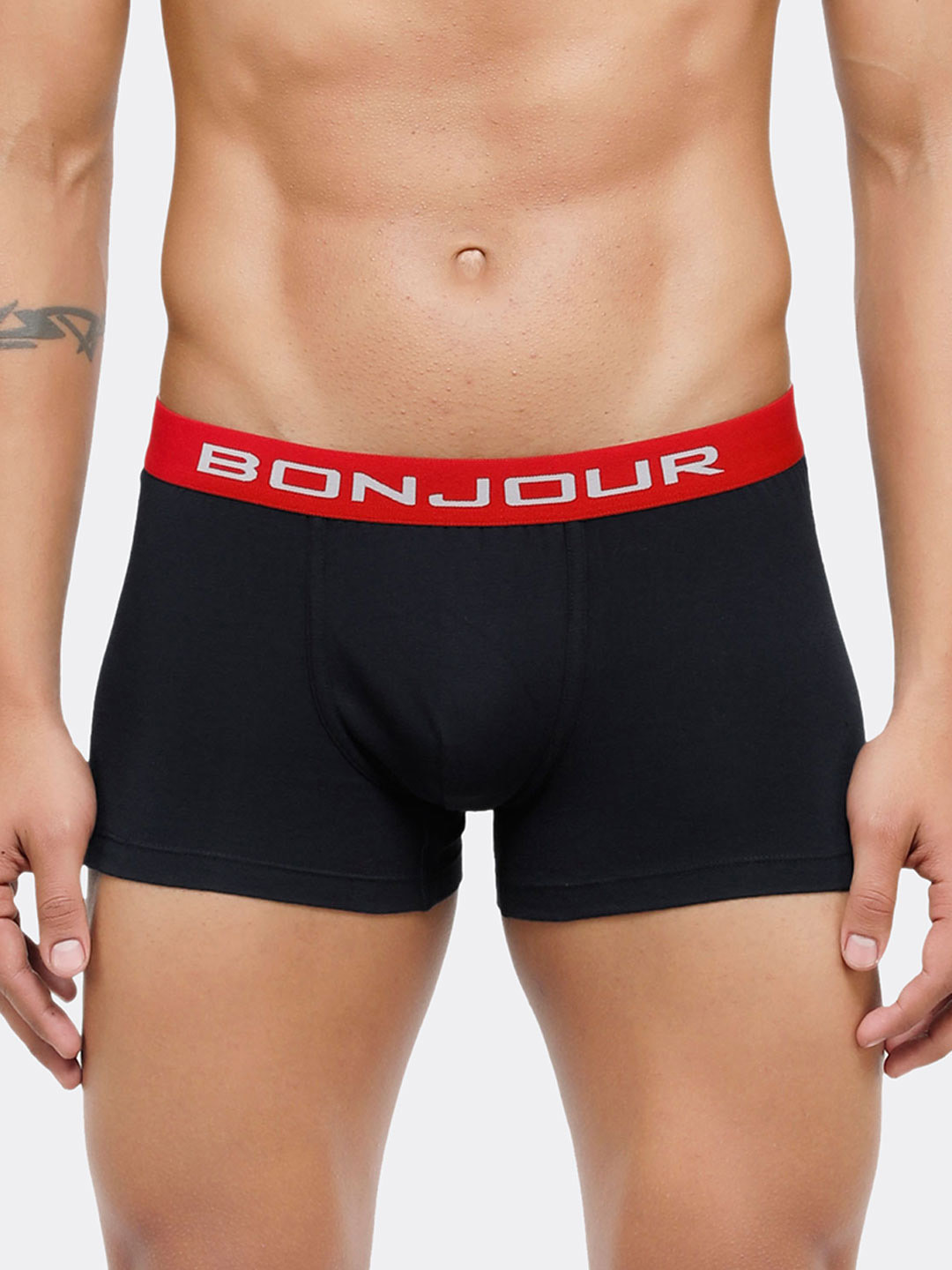 Bonjour Men Black Solid Trunks RMA9S3804S-PO1-BK