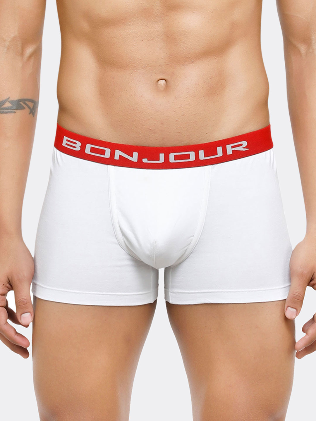 Bonjour Men White Solid Trunks RMA9S3804S-PO1-WH