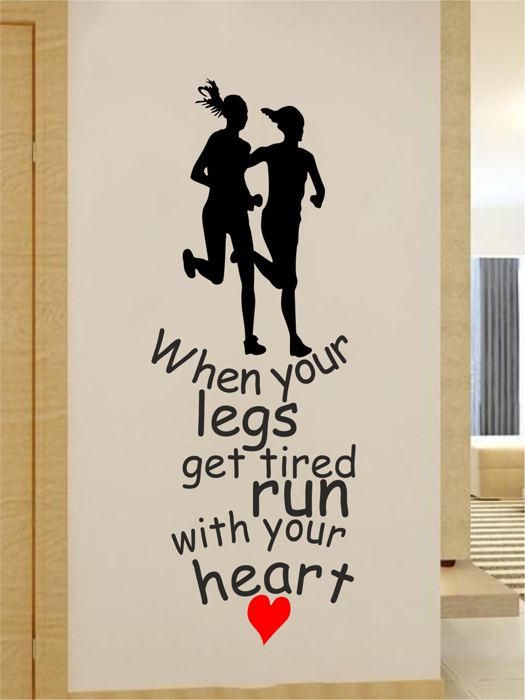 rawpockets Multicolour PVC Motivation Quotes Wall Sticker 45x120