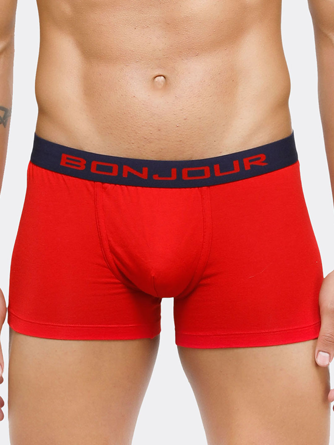 Bonjour Men Red Solid Trunks RMA9S3804S-PO1-RD