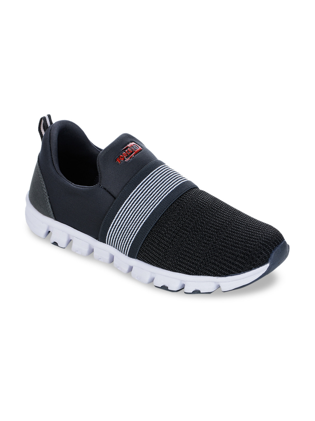 Liberty Men Charcoal Grey Mesh Walking Shoes