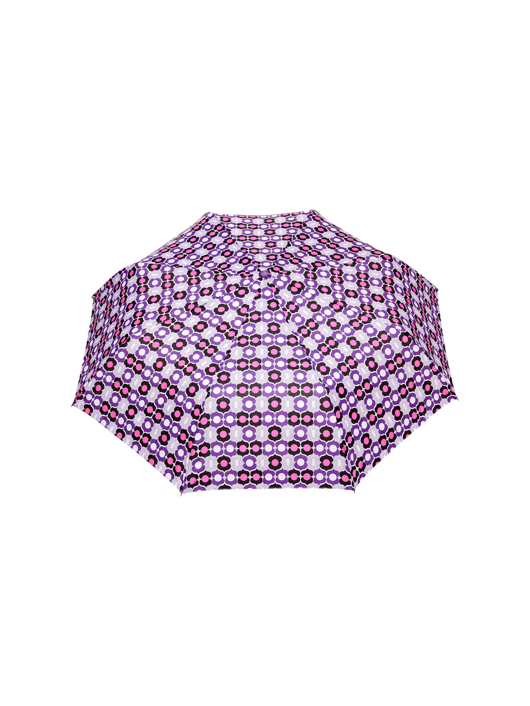 FabSeasons Unisex Purple & Pink Printed 3-Fold All-Season Umbrella
