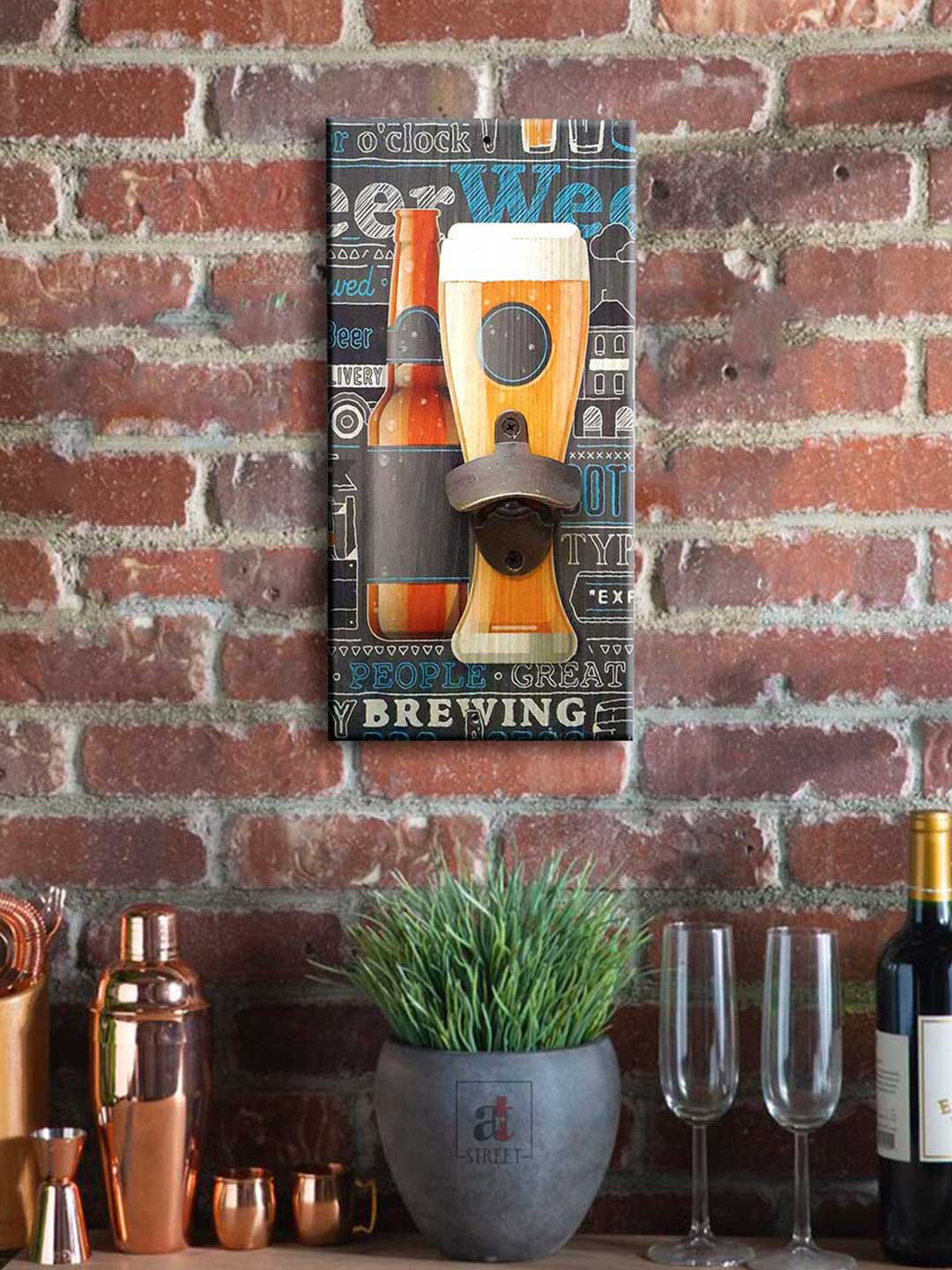 Art Street Beer Brewing MDF Matte Hanging Hall Wall Hangings-12In