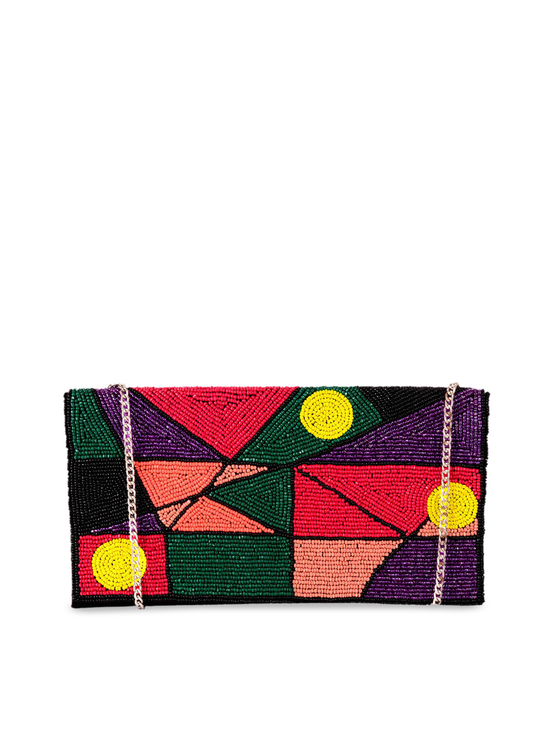 REZZY Multicoloured Embellished Envelope Clutches