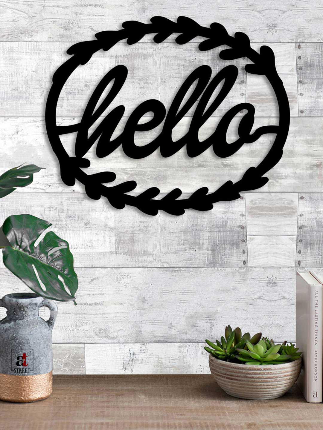 Art Street Plaque Painted Cutout MDF Matte Sticking Hall Signs and Plaques-8.2In