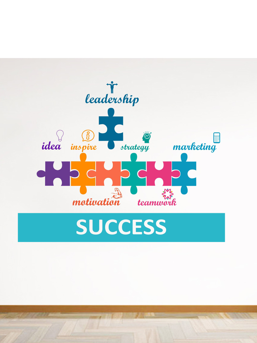 rawpockets Multicoloured Success Quotes Wall Stickers