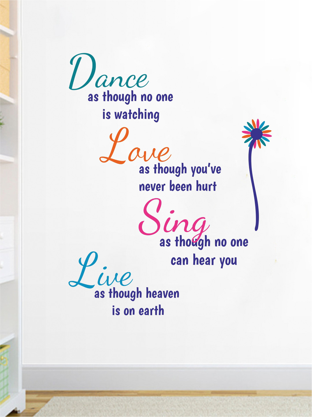 rawpockets Multicoloured Inspiration Quotes Wall Stickers