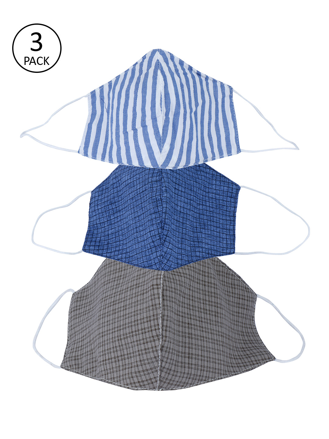 Be Indi Adults Pack of 3 Reusable 3-Layer Outdoor Mask