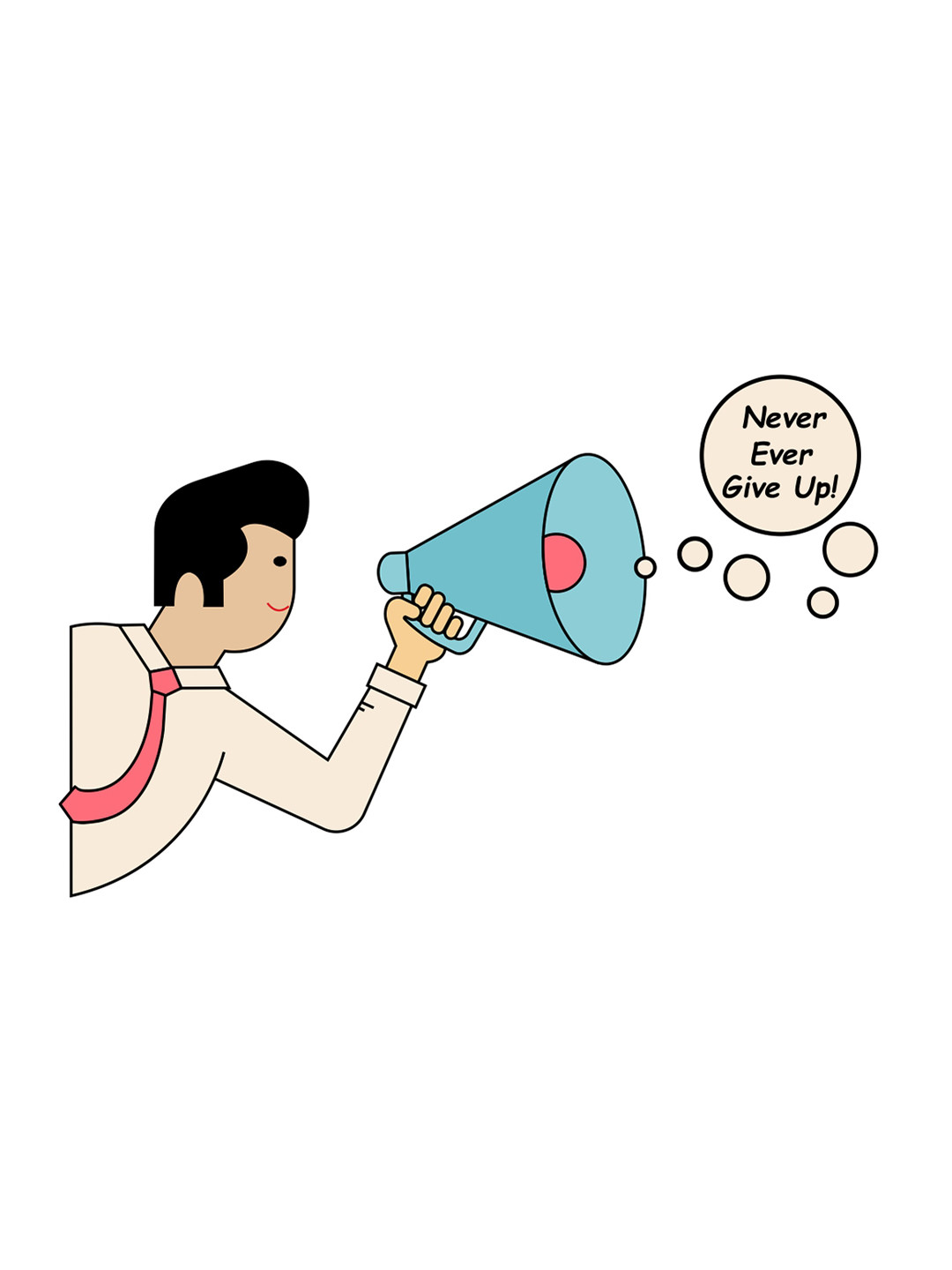 rawpockets Multicoloured Never Ever Give Up PVC Vinyl Wall Stickers