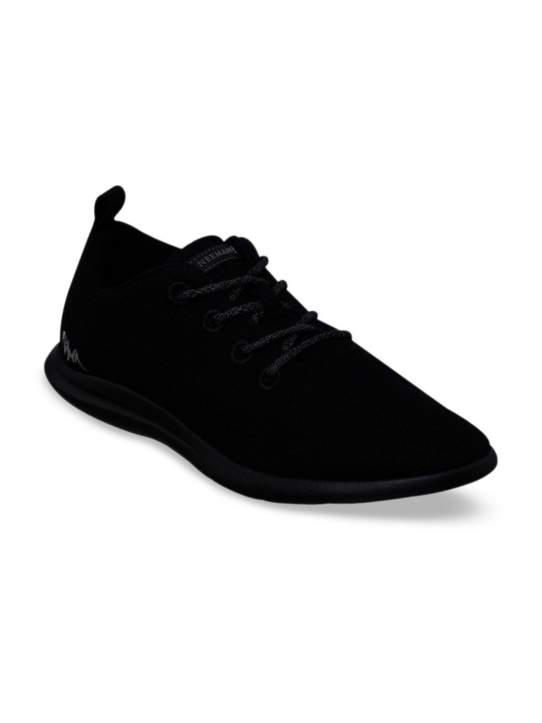 NEEMANS Women Black Solid Merino Wool Sneakers
