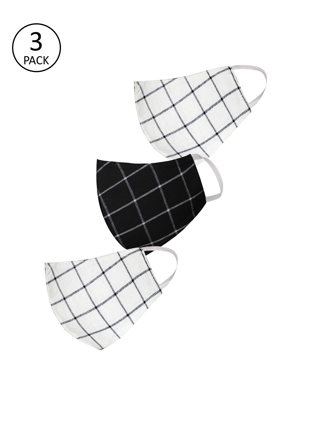 VASTRAMAY Unisex Pack Of 3 2-Ply Reusable Cloth Masks