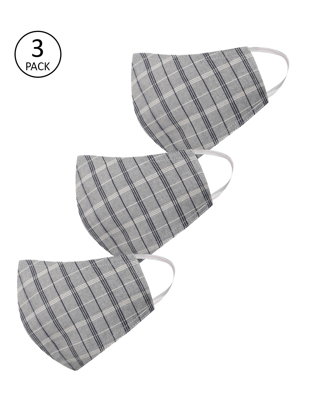 VASTRAMAY Unisex 3 Pcs 3-Ply Reusable Cloth Masks