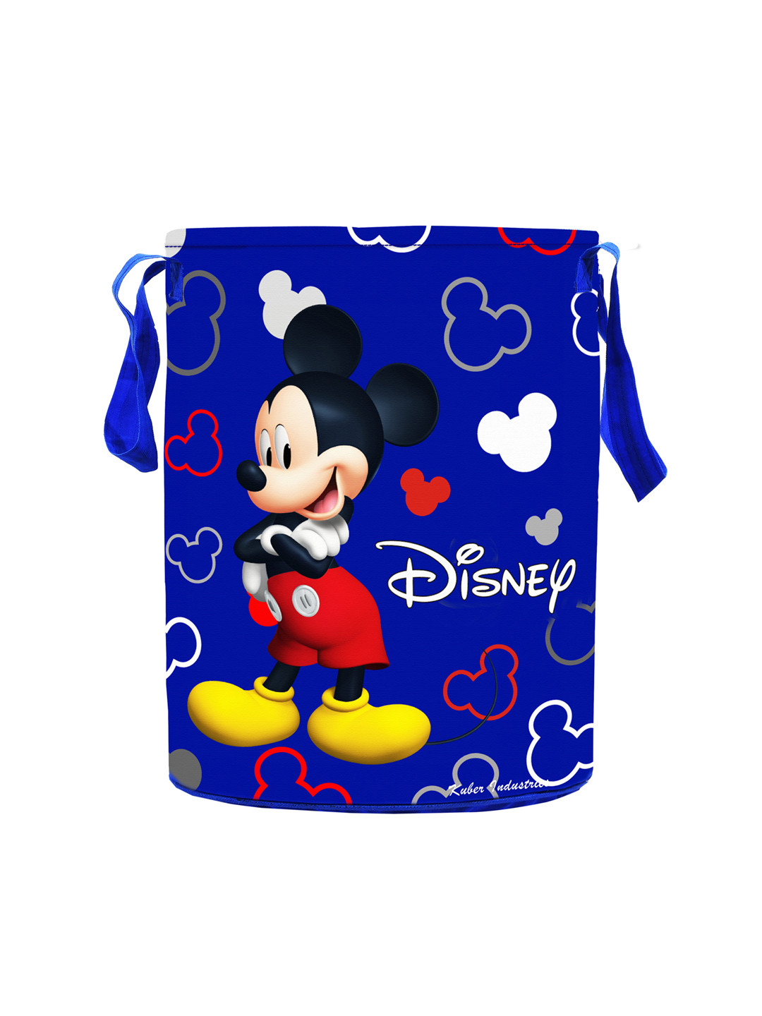 Kuber Industries Blue & Black Disney Printed Waterproof Laundry Bag