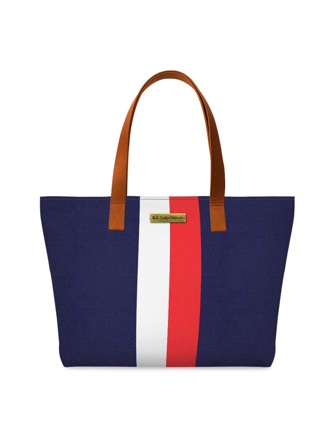 DailyObjects Navy Blue & White Striped Shoulder Bag